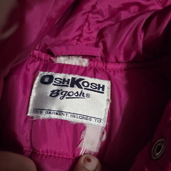 Vintage Oshkosh Bgosh Girls Winter Jacket 3T Pink Purple Ski Snow Hooded Pockets - Picture 13 of 13